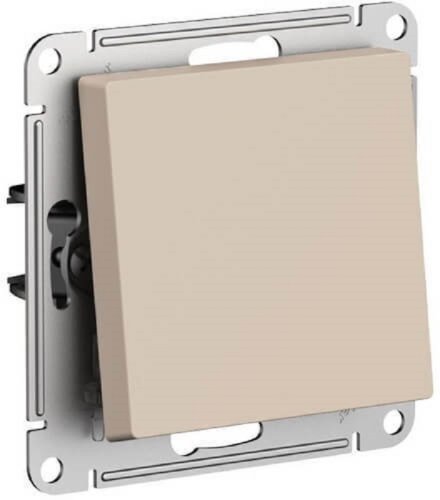 Выключатель кнопочный без рамки Systeme Electric AtlasDesign 1-кл. песочный фото Выключатель кнопочный без рамки Systeme Electric AtlasDesign 1-кл. песочный картинка